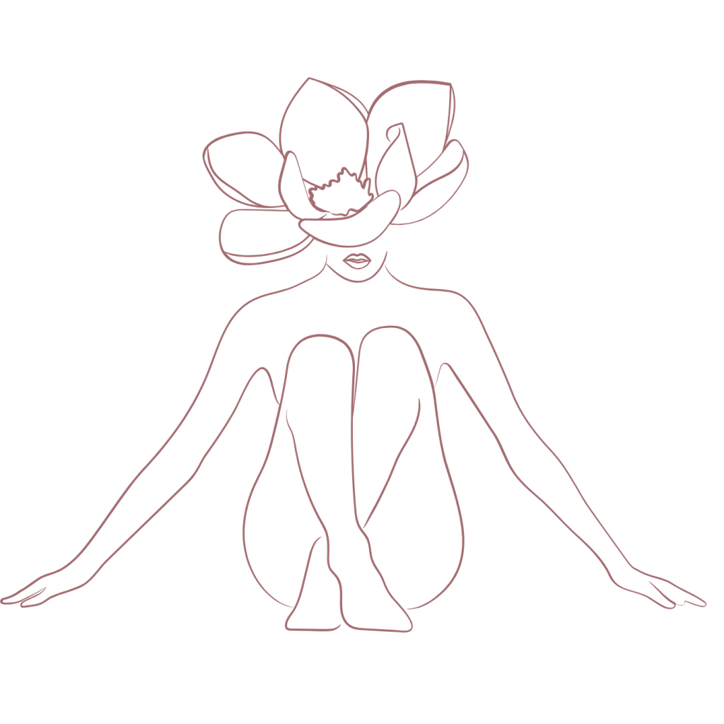 Femme assise avec une fleur sur la tête - Le rebozo, qu’est-ce que c’est ?